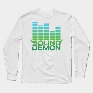 Sound Demon Cool Blue and Green Long Sleeve T-Shirt